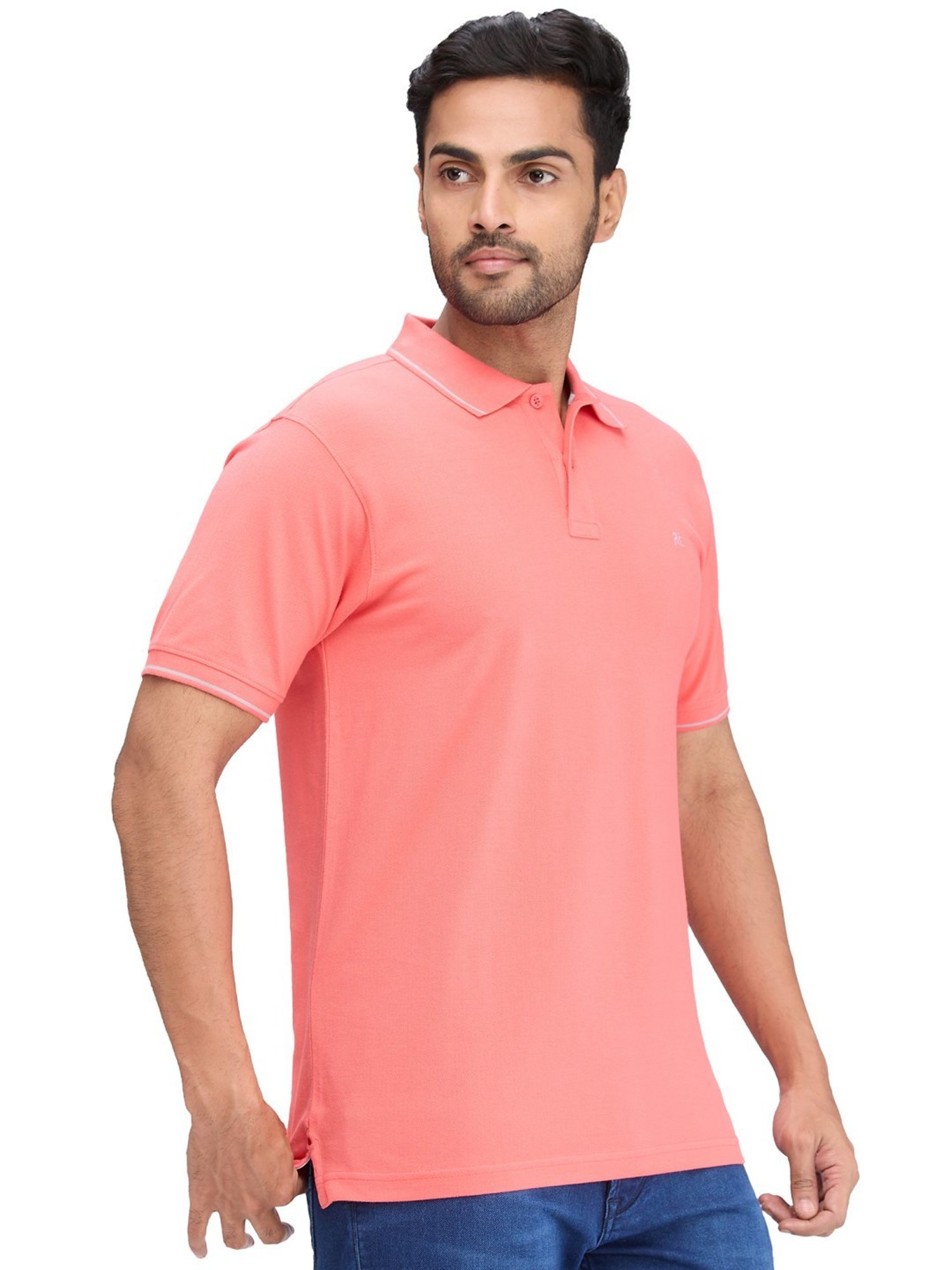 Raymond Pink Slim Fit Polo T-Shirt