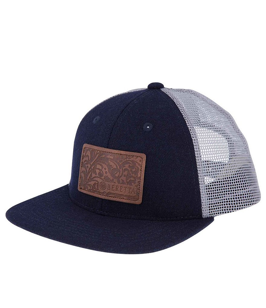 Beretta Engraved Patch Flat Bill Trucker Hat
