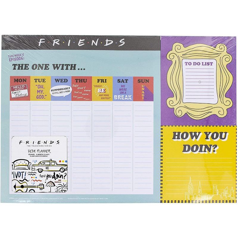 Friends TV Sitcom Themed Desk Planner | Weekly Calendar | 52 Pages