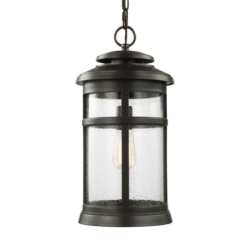 Feiss Newport 1-Light 18.5" Antique Bronze Outdoor Hanging Lantern