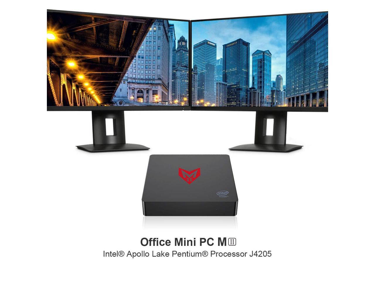 Beelink M2 Mini PC Licence Windows 10 8GB RAM LPDDR4 128GB SSD M.2 Intel Apollo Lake Pentium Silver J4205 Multimedia Office Desktop Computer HDMI 4K Display VESA Mount, Dual WiFi