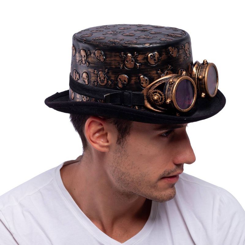 Steampunk Hat and Glasses Halloween Costume Headwear