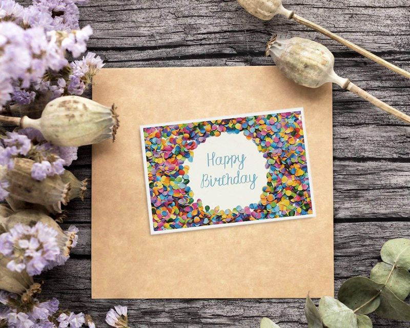Birthday Card - 48-Pack Birthday Cards Box Set, Happy Birthday Cards - 6 Birthday Party Elements Designs Birthday Card Bulk, Envelopes Included, 4 x 6 Inches