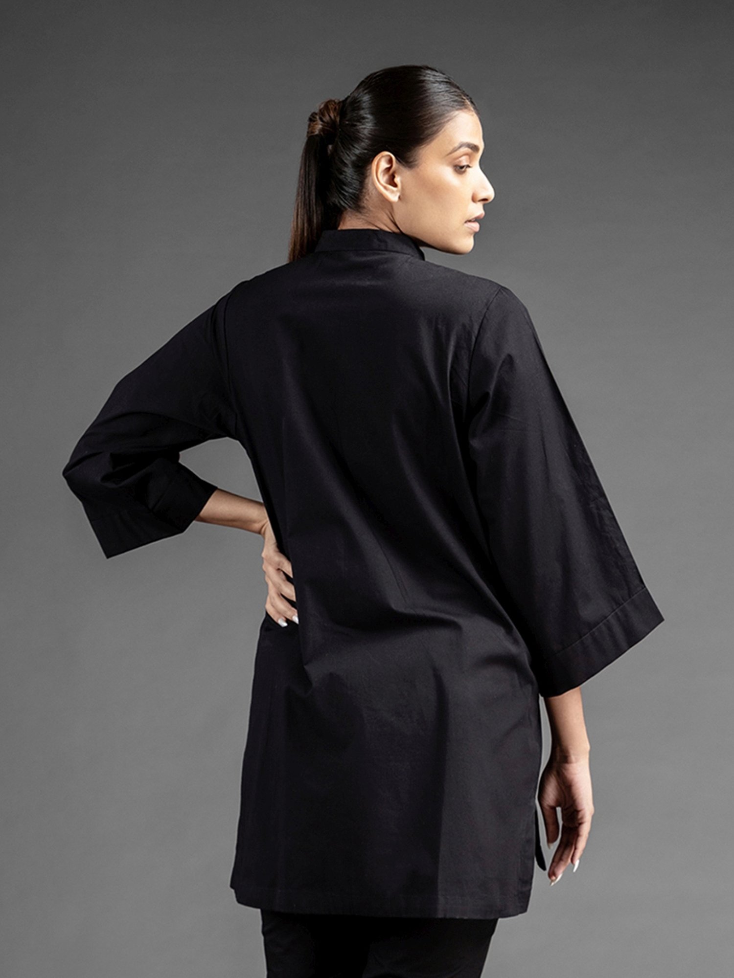 House of Manaa Black Alphabetic Shirt