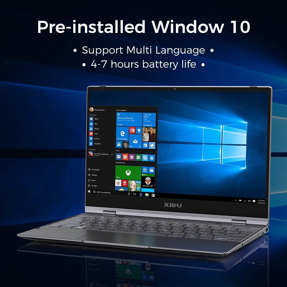 PhilBook Y13 13.3 Inch 2 in 1 Laptop Intel i5 5275U Dual Core 8GB 128GB SSD 1920x1080 IPS Window 10 Touch Screen Notebook