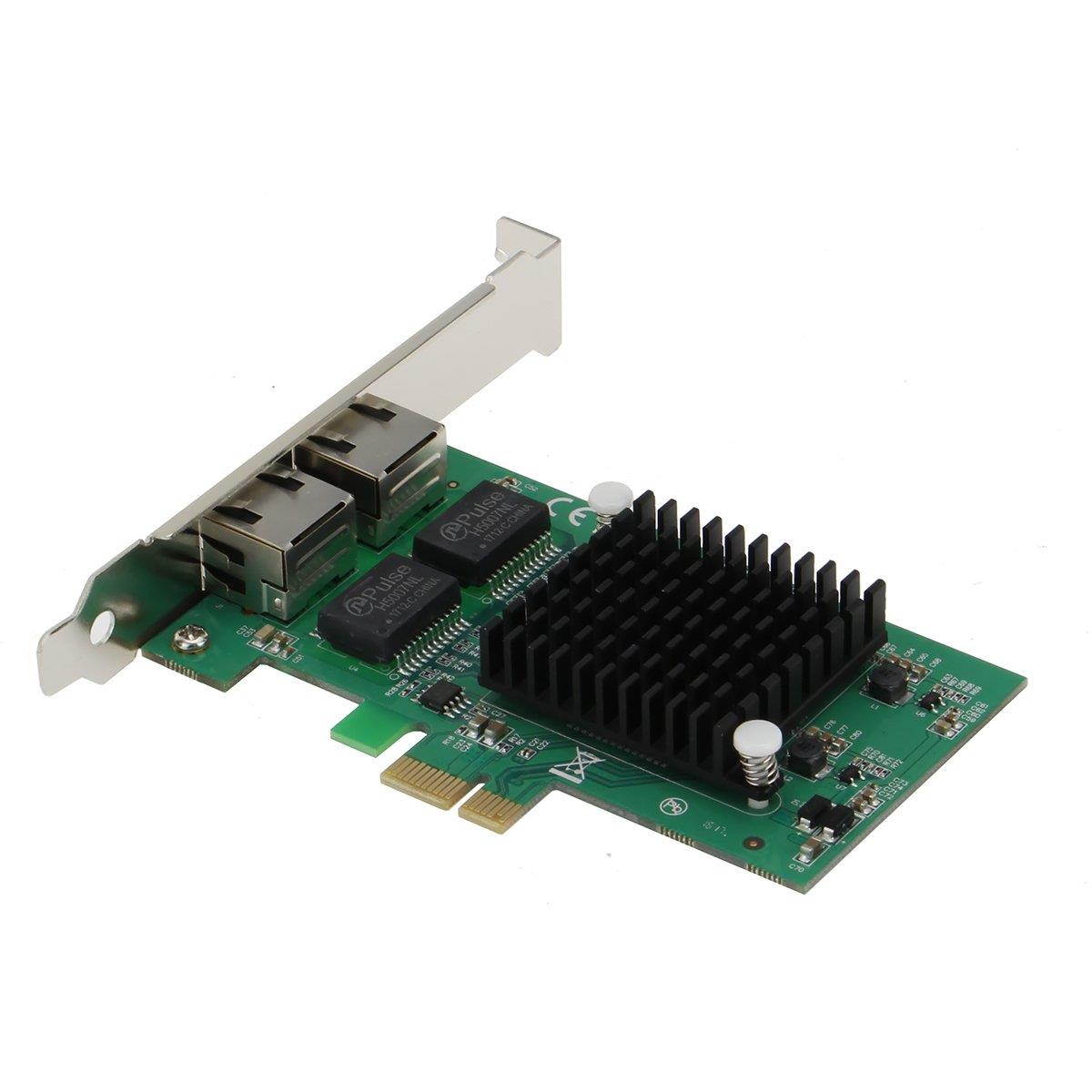 SEDNA - PCIe X1 Dual 10/100/1000 Gbps Ethernet Server Adapter ( Intel 82575EB Chipset), with low profile bracket