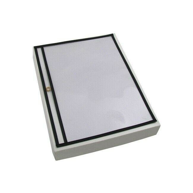 Stitched Job Ticket Holders, Long Side Opening , 12" x 9", Black, 25/Case