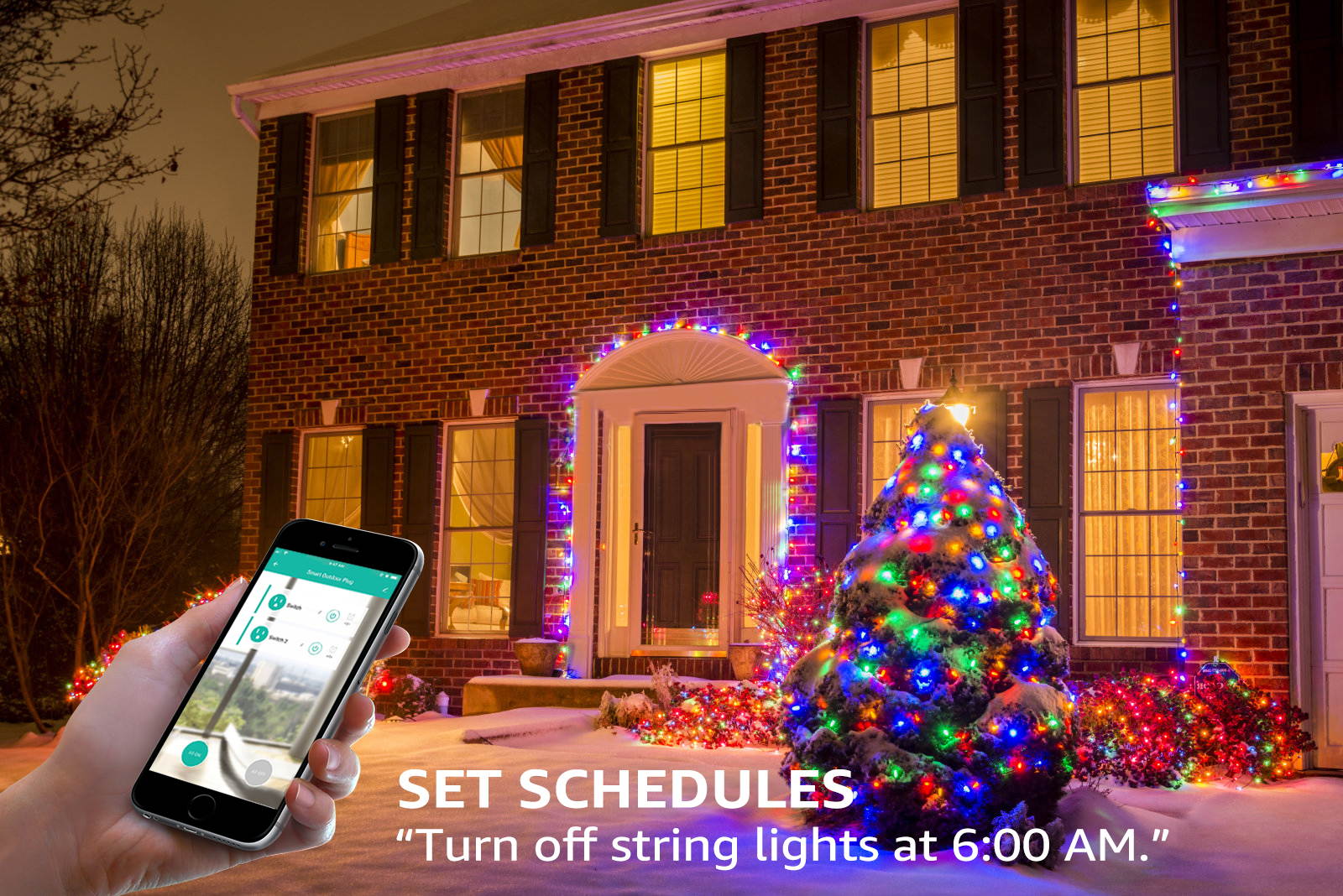 LITEdge 2-in-1 Outdoor Smart Plug, Waterproof Smart Outlet Socket, Works with Alexa, WiFi Outdoor Plug Power Outlet, APP Wireless Remote Control Available