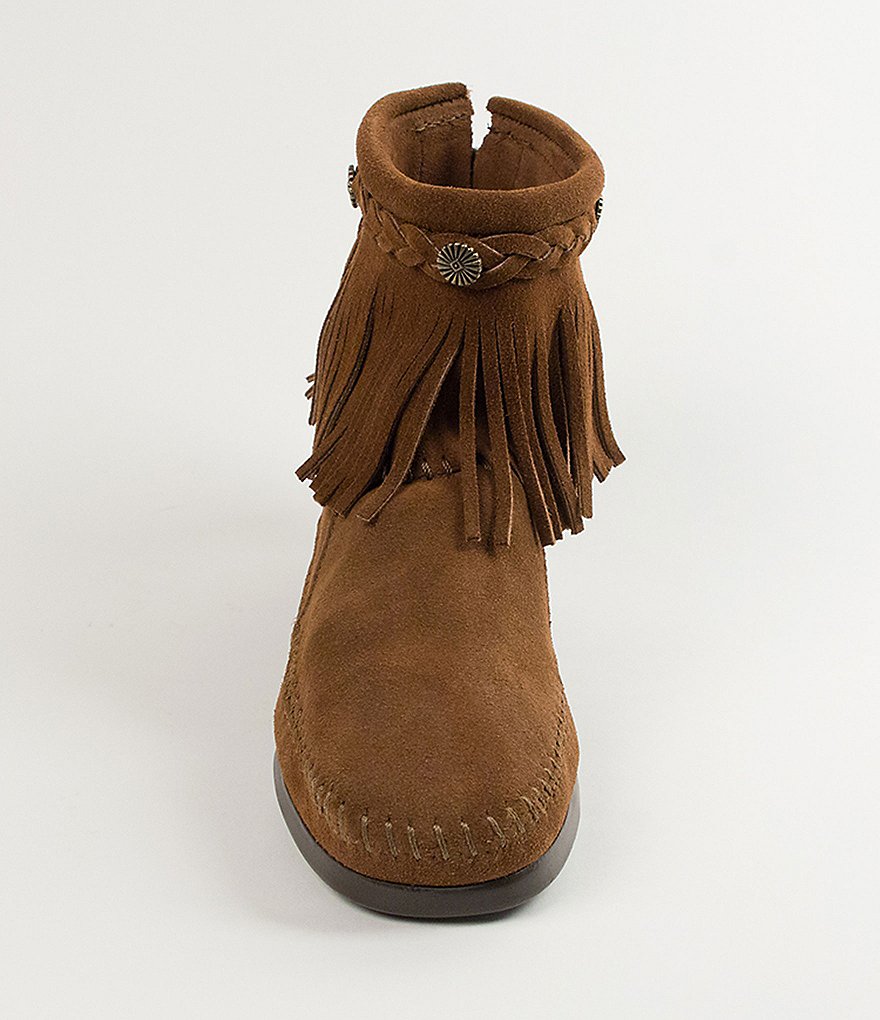 Minnetonka Concho Suede Fringe Boots