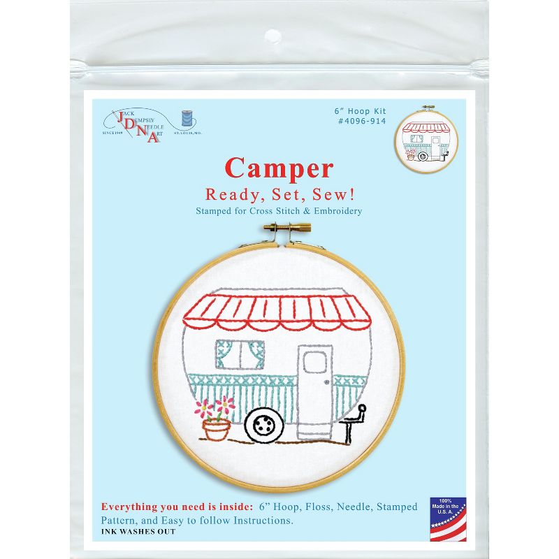 Jack Dempsey Stamped Hoop Kits 6"-Camper