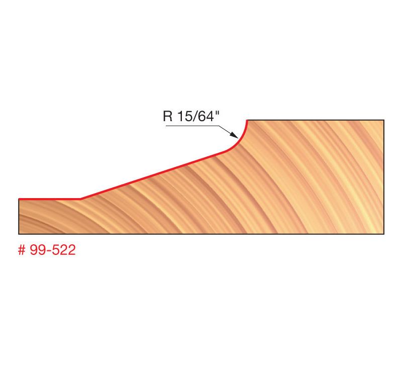 Freud 99-522 15/64 in. x 3-1/2 in. Ogee Raised Panel Router Bit