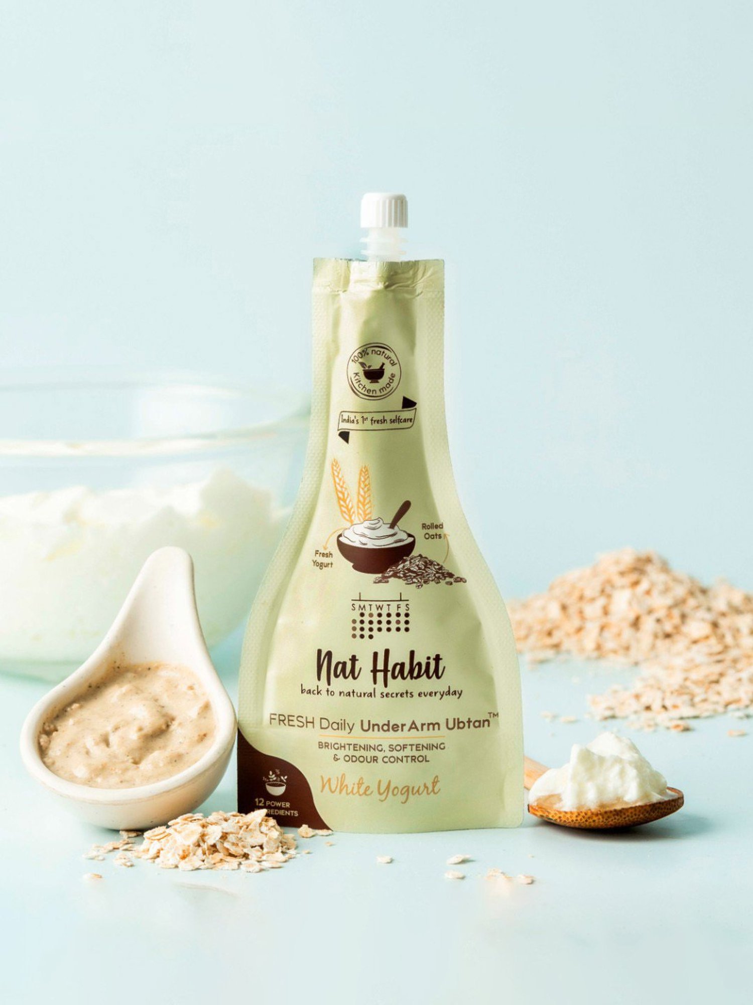 Nat Habit White Yogurt Fresh Daily UnderArm Ubtan - Pack of 2