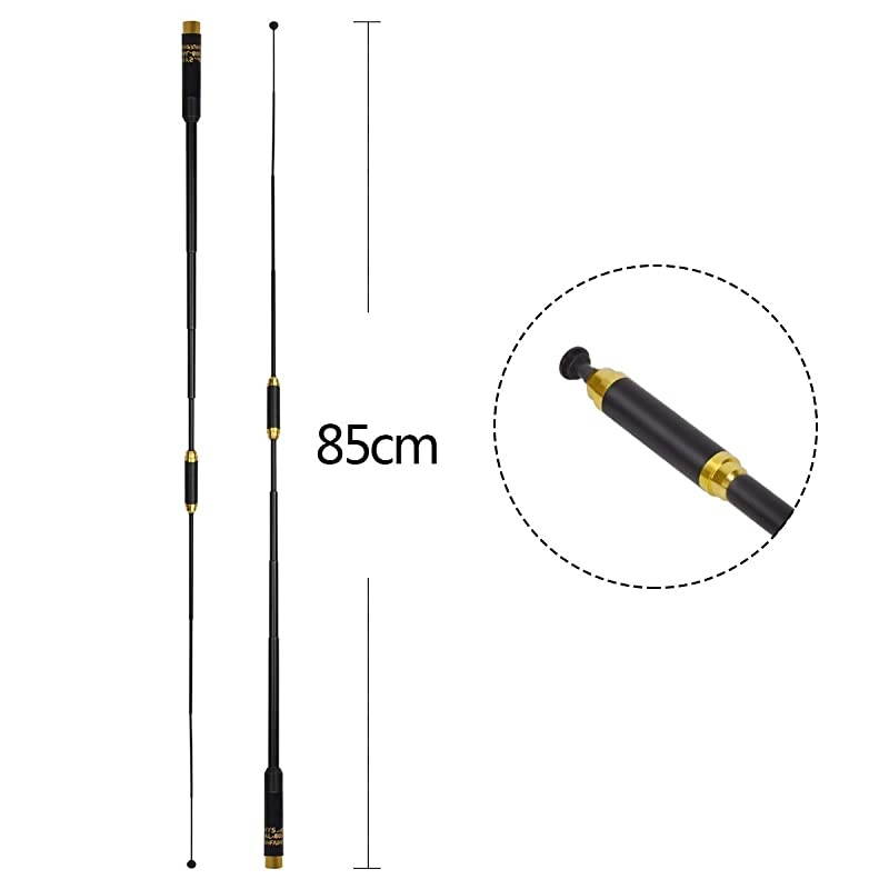 Dual Band SMAMale Antenna Dismountable Telescopic Two Way Radio Antenna VHFUHF 144430MHz for Yaesu Vertex TYT Walkie Talkies335inch