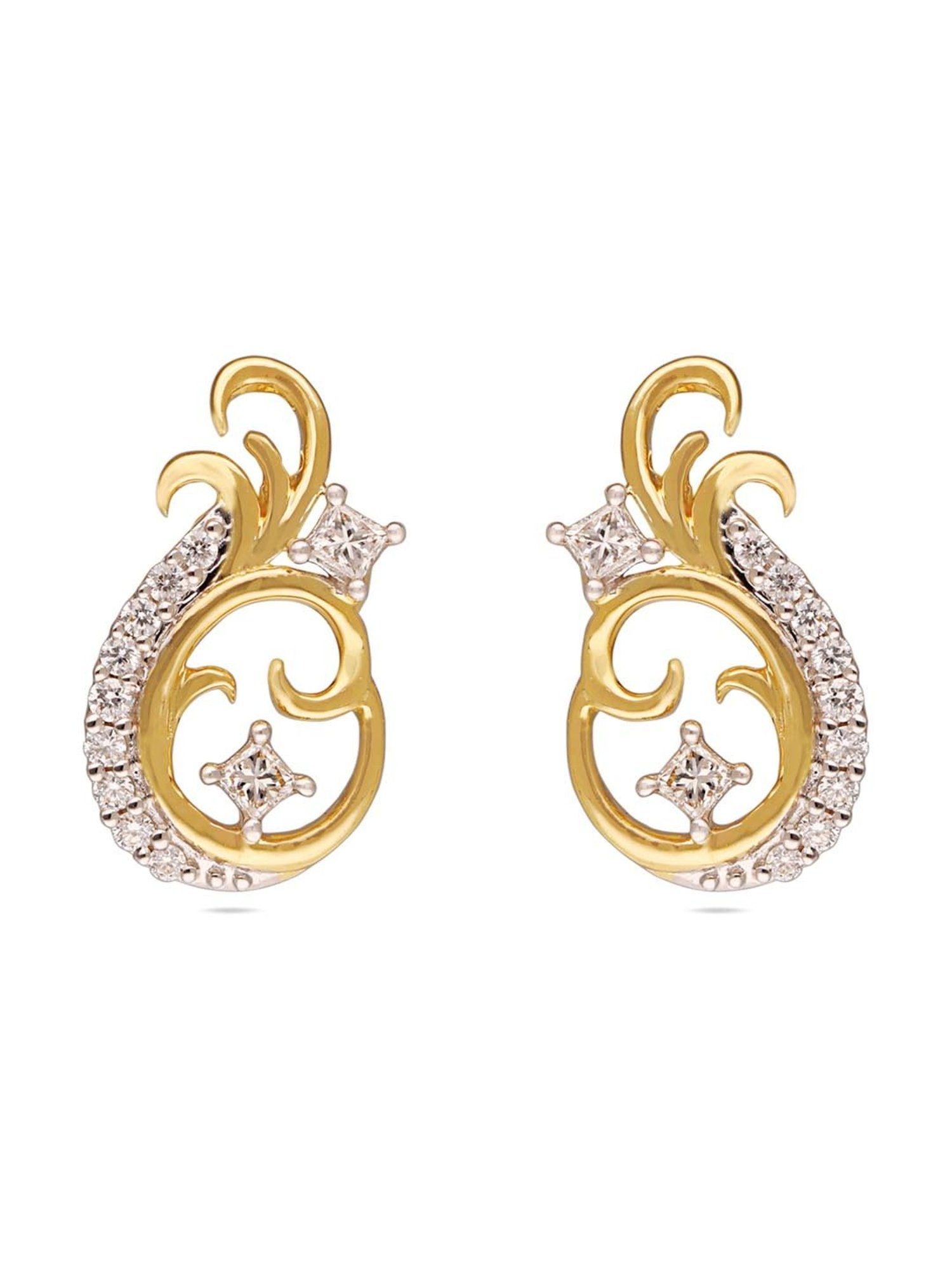 CKC 18k Gold & Diamond Earrings for Women