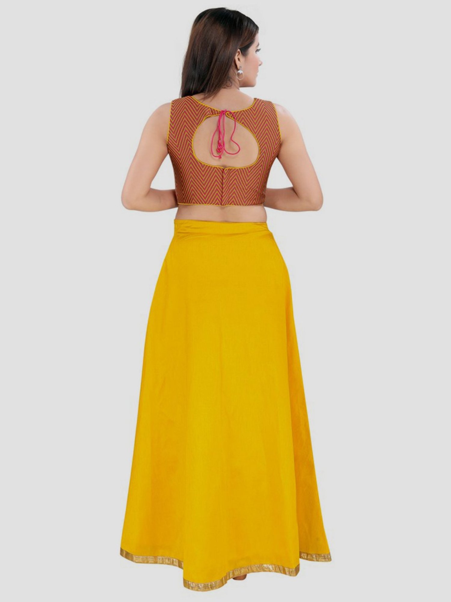 Salwar Studio Mustard Regular Fit Skirt