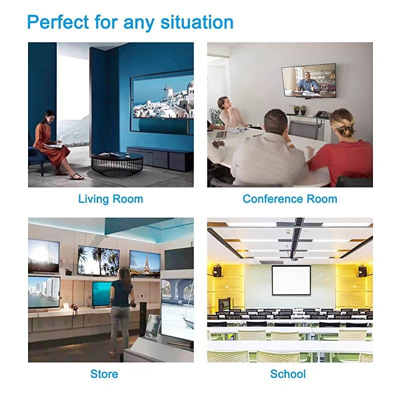 Splitter 1 in 4 Out 1x4 Ports v1.4 Powered 4K/2K Full Ultra HD 1080p US Adapter 3D Support