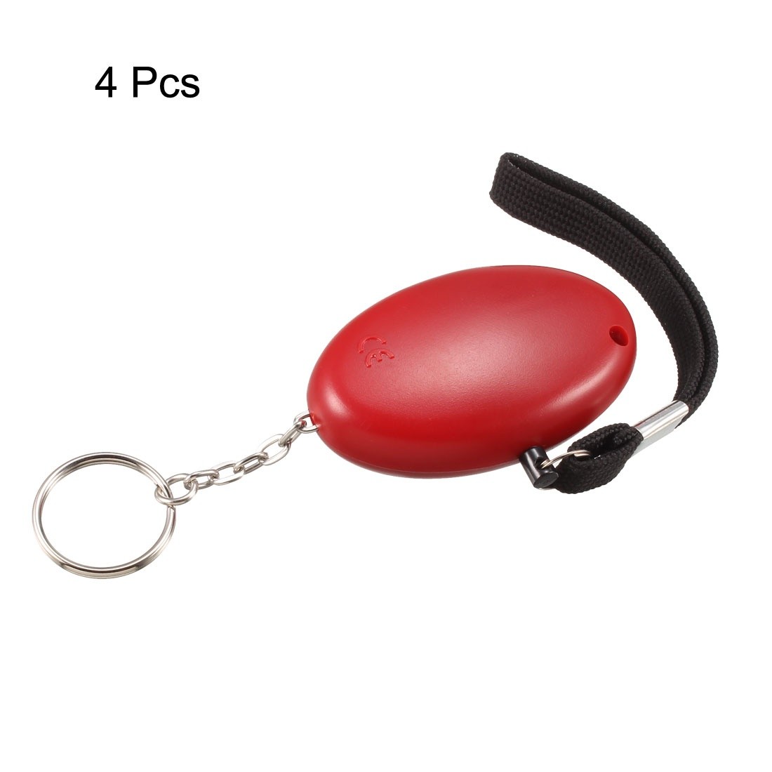 Personal Alarm 130db Personal Safesound Security Alarm Keychain with LED Light Red 4pcs