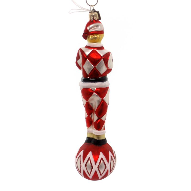 Holiday Ornament Harlequin Red/White Halloween Mask Diamond Mardi  -  Tree Ornaments