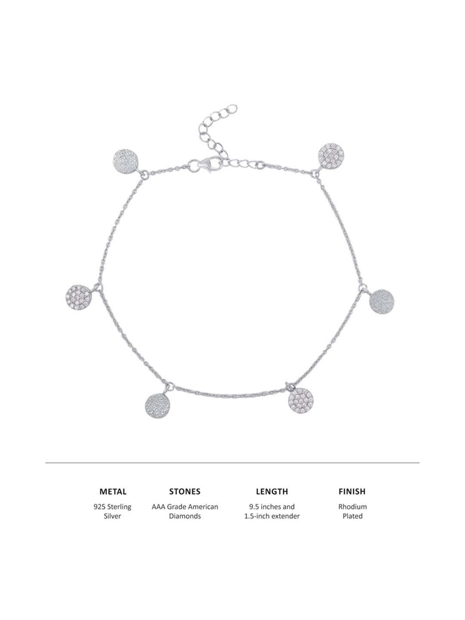 Silberry 92.5 Sterling Silver Isabelle Anklet