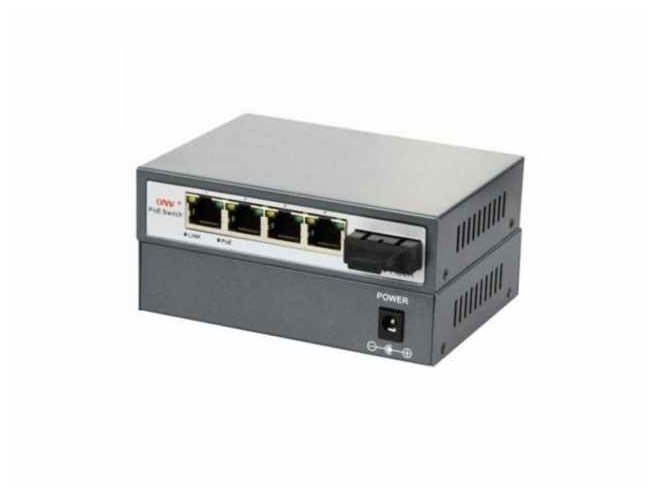 ONV-POE31004PF-at 4 PoE IEEE802.3at 5-Port SC Fiber Port Media Converter Switch
