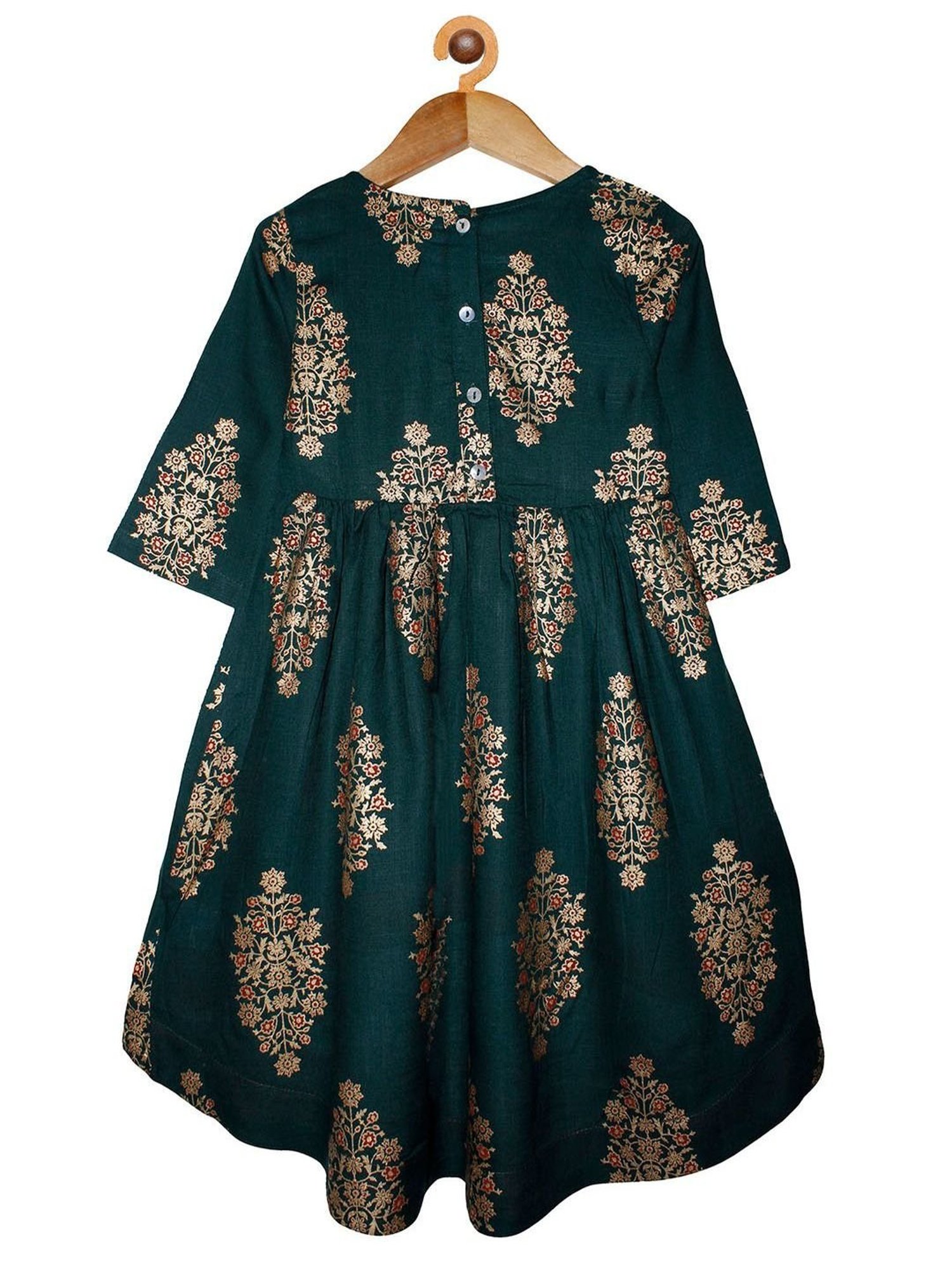 Peppermint Kids Navy Regular Fit Kurta Set