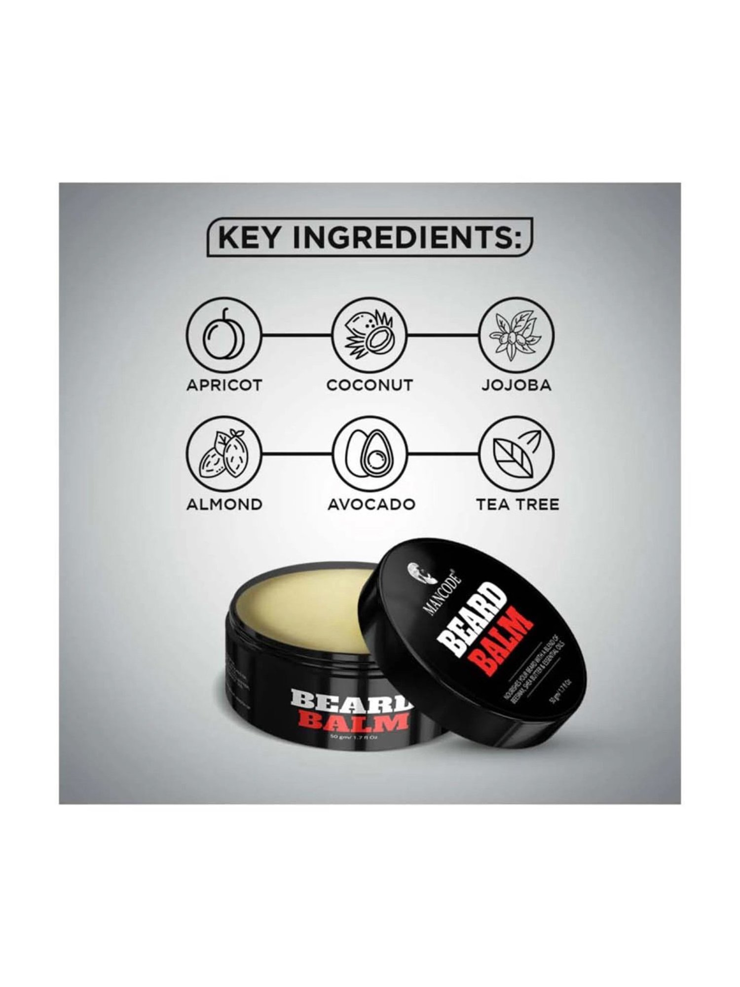 Mancode 2 in 1 Beard & Face Wash & Beard Balm (Combo of 2 )