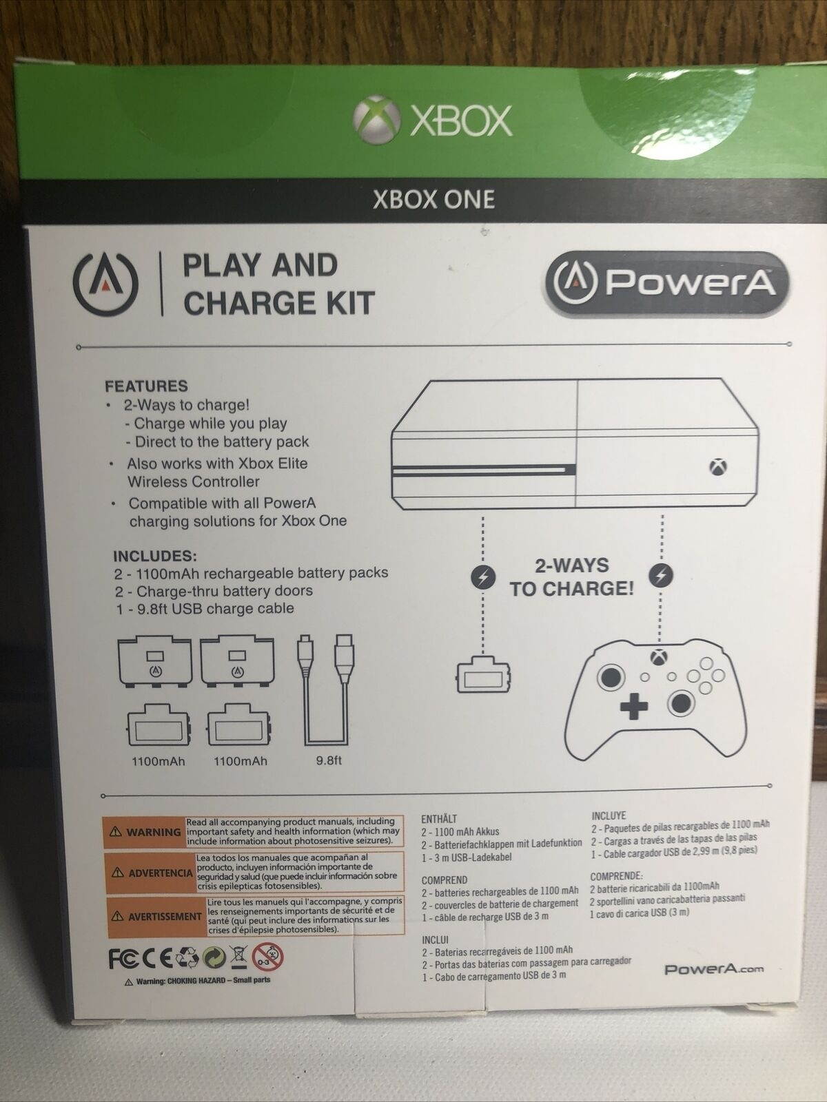 Play & Charge Kit For Xbox One Xbone& Sealed