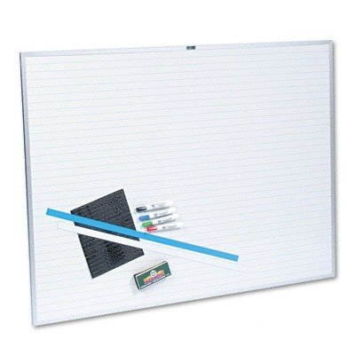 MAGNA VISUAL NMW-3648G 36"x48" Magnetic Porcelain Planning Board, White/Blue
