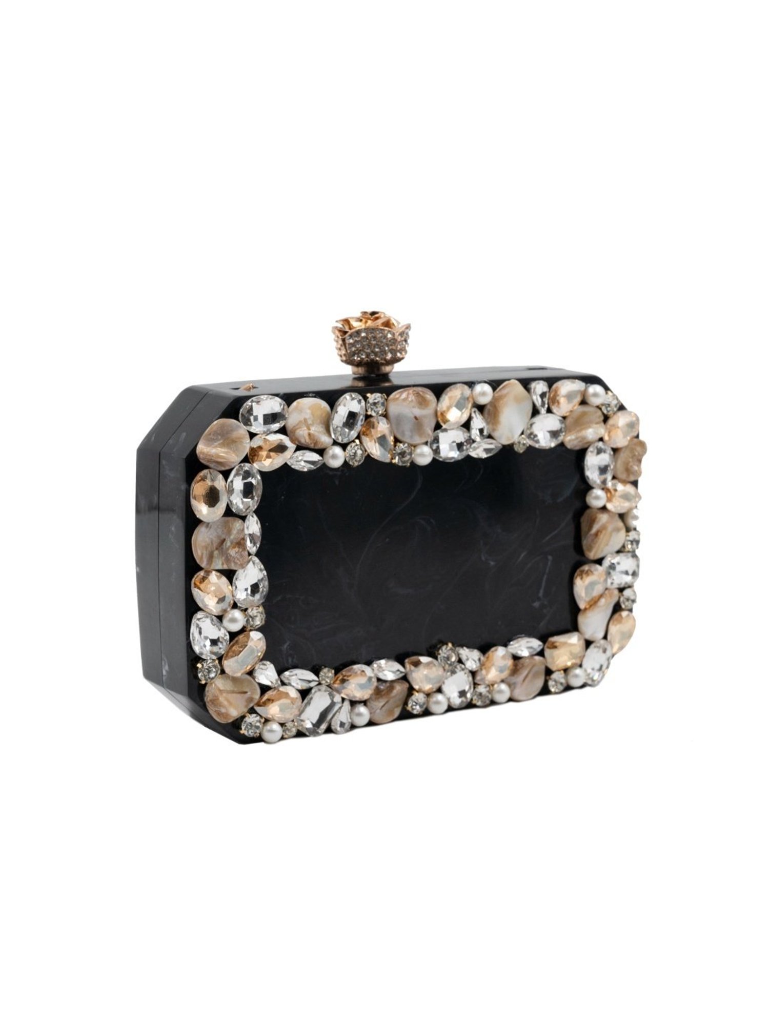 Sugarcrush Black Luxury Studded Small Clutch