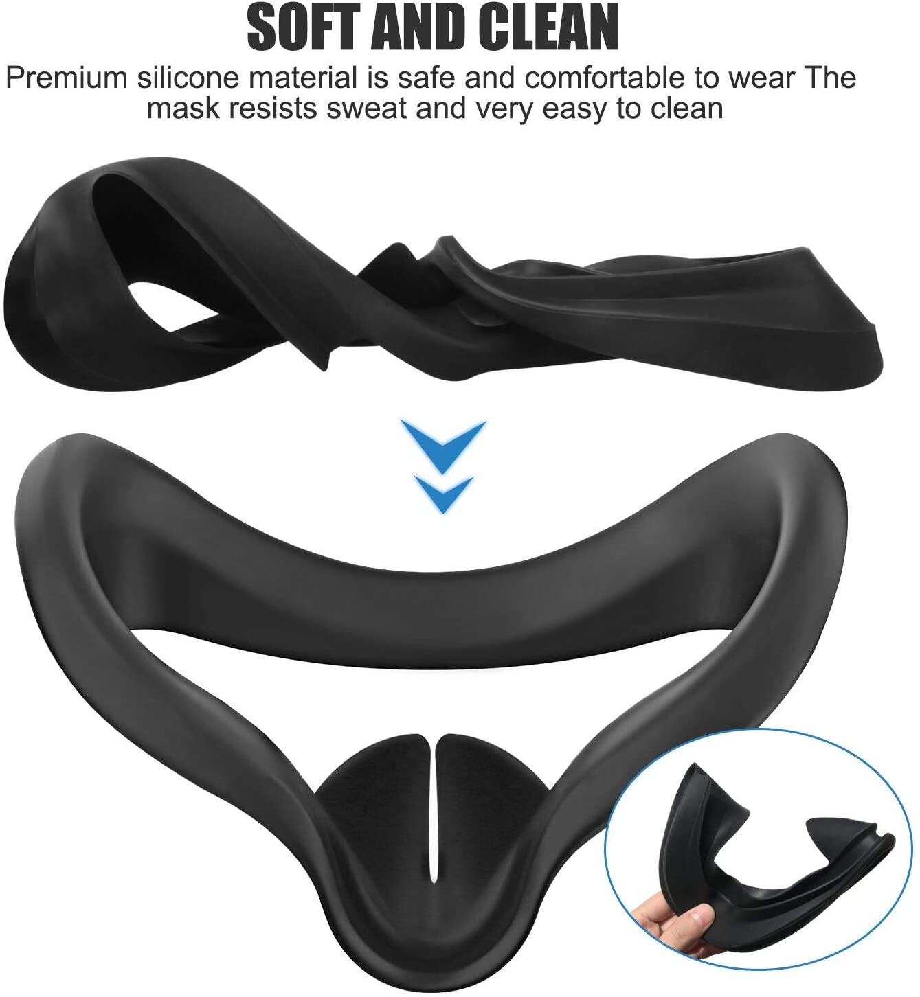 2 Pairs Oculus Quest 2 Elite Washable Silicone Handle Protective Cover