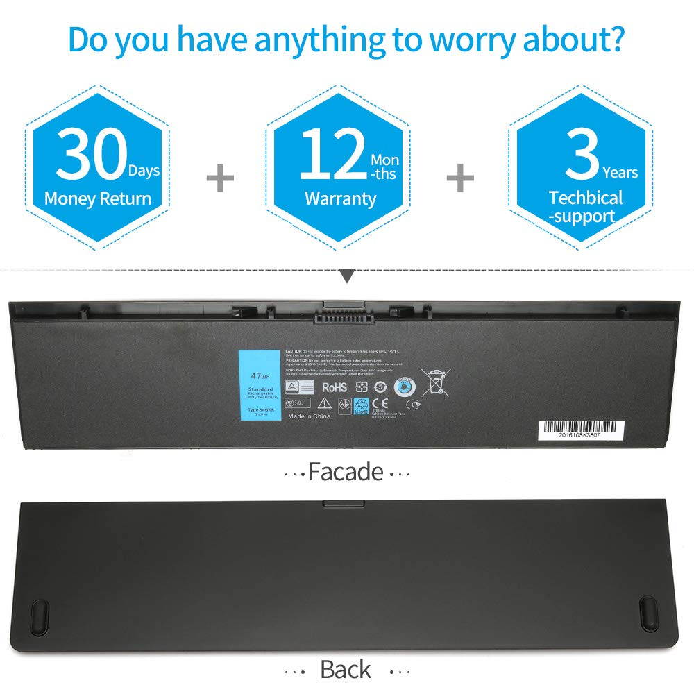 New OEM Replacement Dell 451-BBFT 451-BBFV 451-BBFY F38HT G0G2M PFXCR T19VW Laptop Battery for Dell Latitude E7420 E7440 E225846 Laptop Notebook Series [7.4V 47Wh ]
