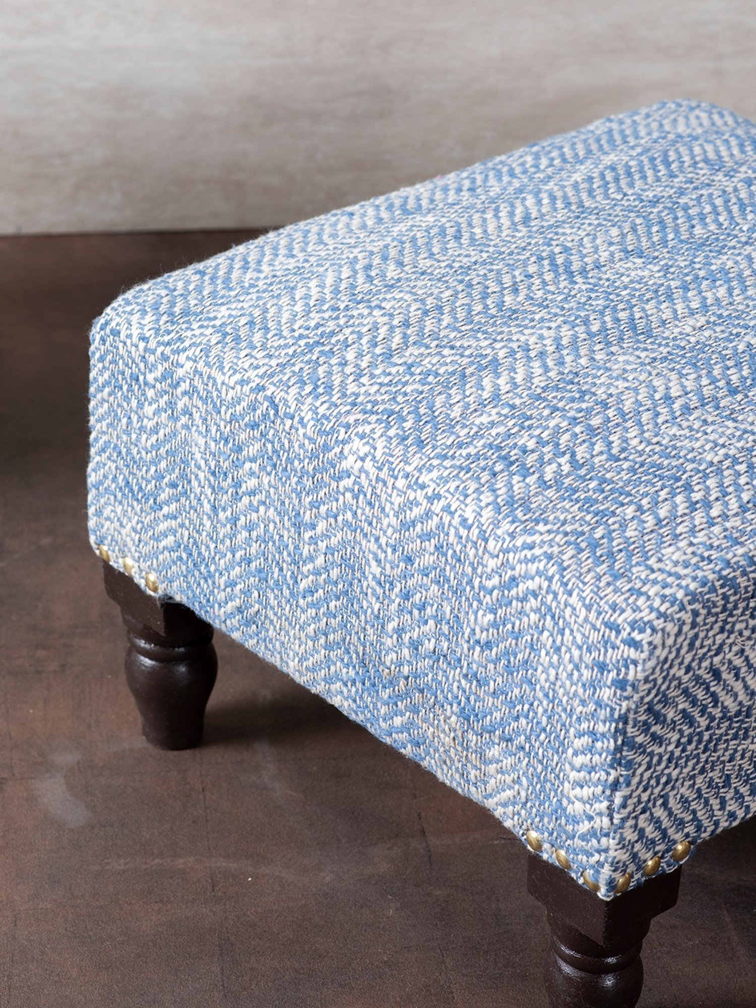 Chumbak Jodhpur Sailor Solid Blue Sheesham Wood Bench