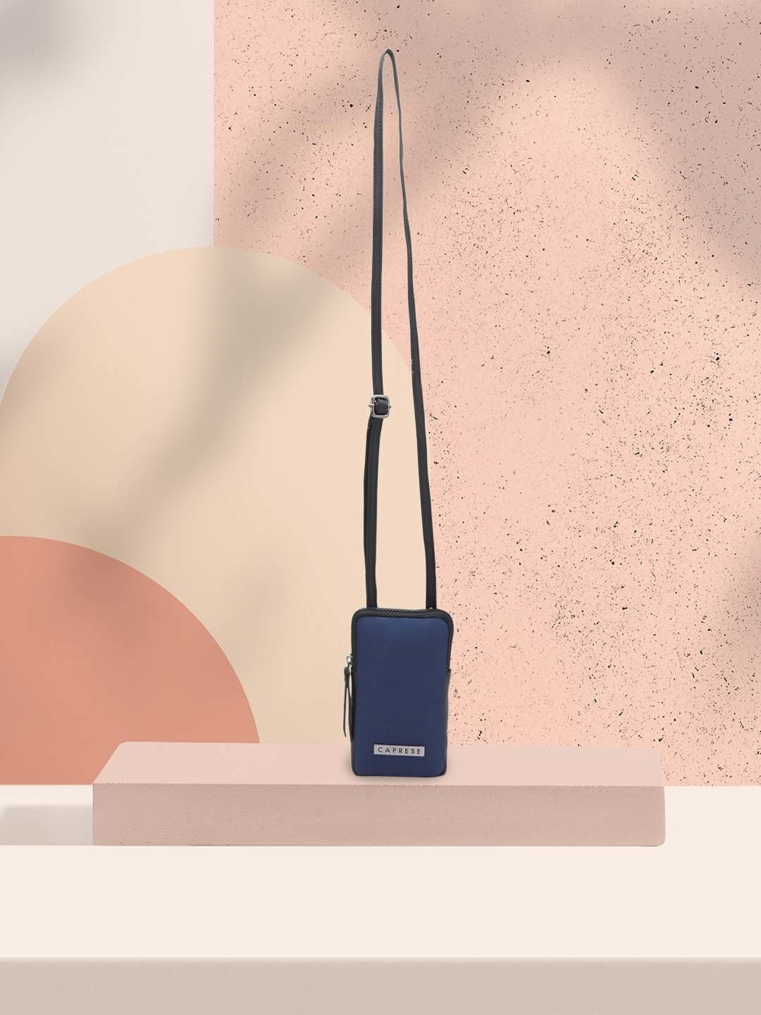 Caprese Rogue Navy Solid Mobile Pouch