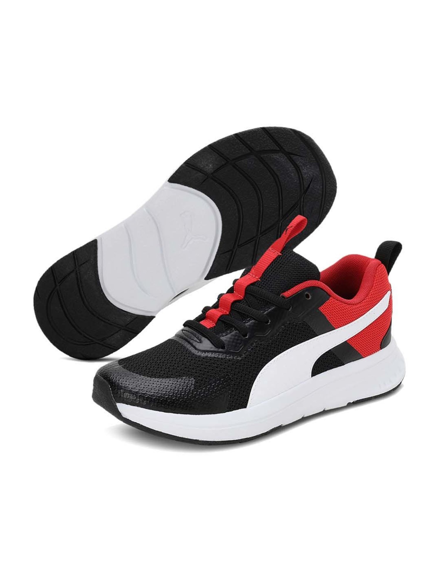 Puma Evolve Run Mesh Jr Black & White Sneakers