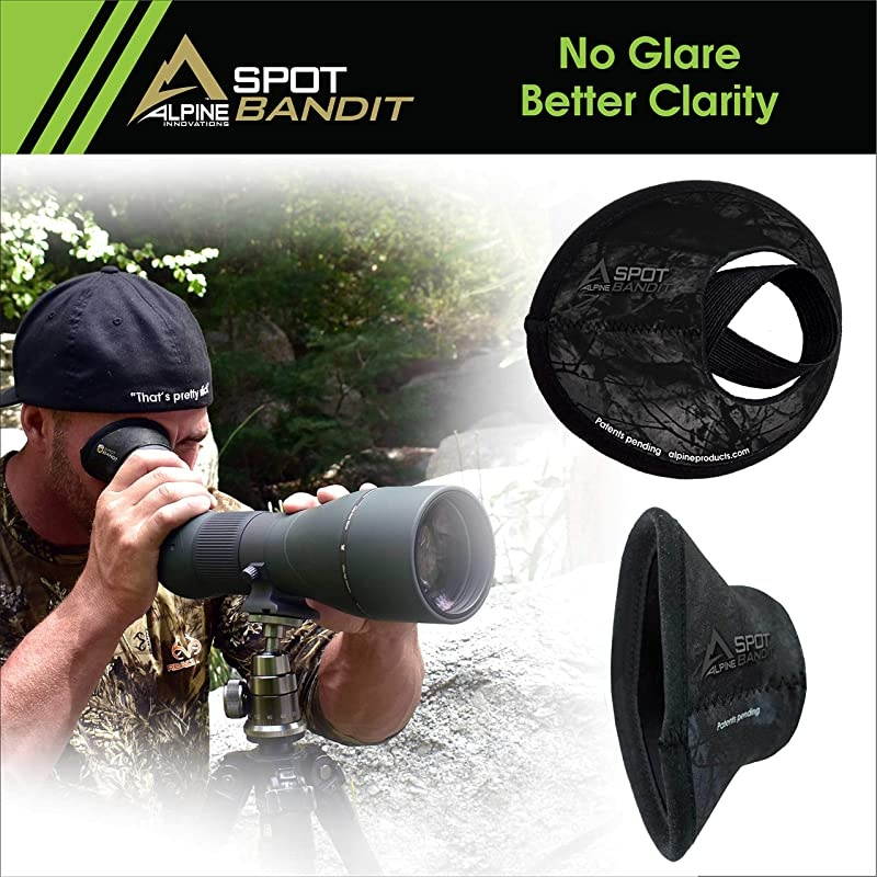 SpotSlicker Bandit - Water-Resistant Spotting Scope Eyeshield to Block