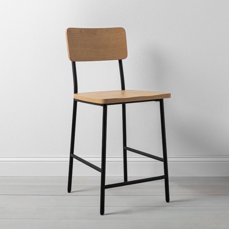 Wood & Steel Counter Stool Black - Hearth & Hand™ with Magnolia