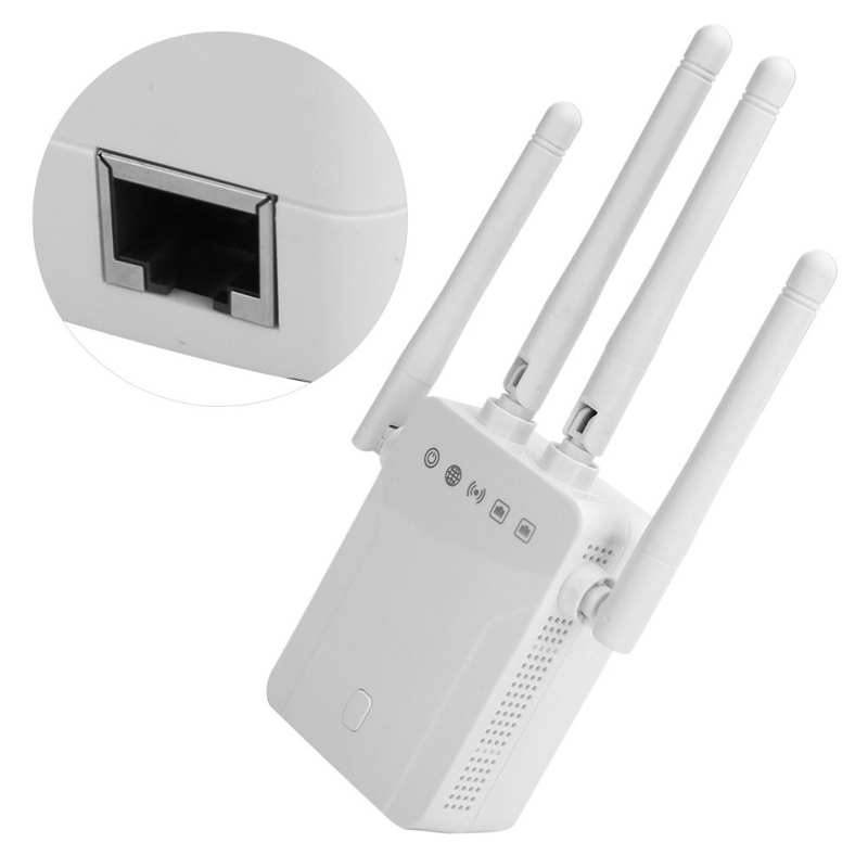 2.4GHz 300Mbps Wireless Repeater 4 External Antenna WiFi Range Extender ZF-3Z06 100-240V