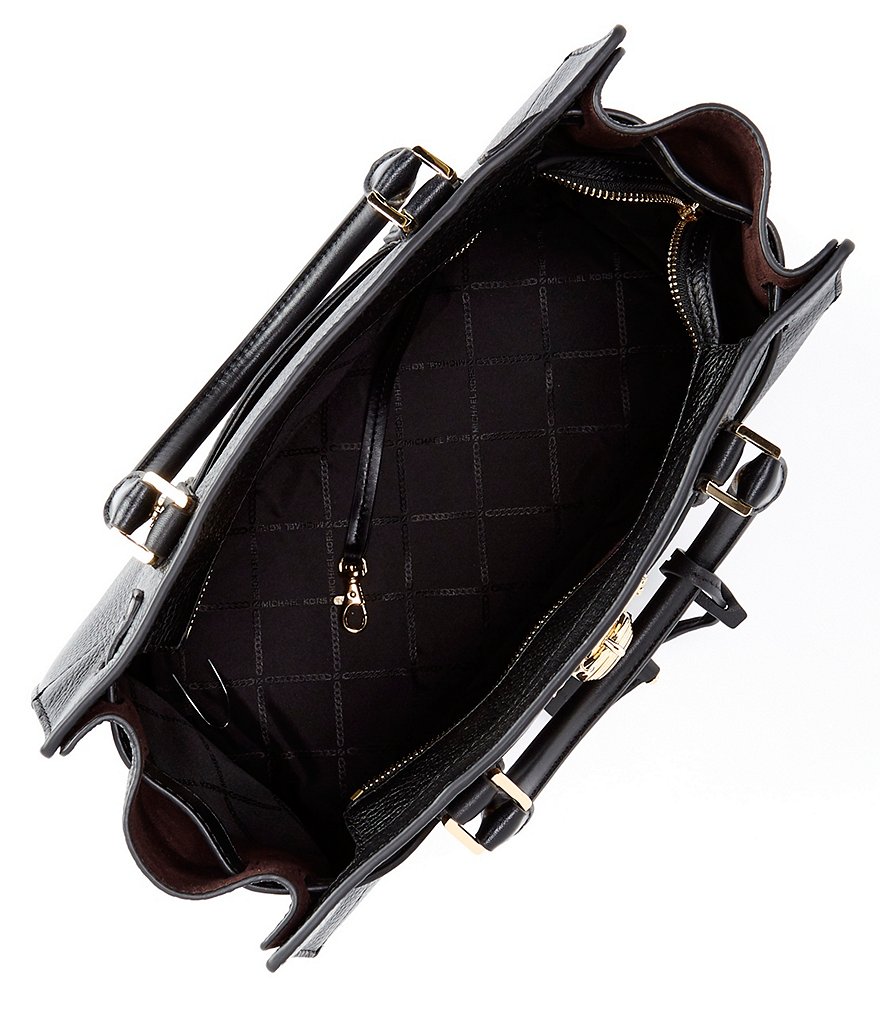 Michael Kors Nouveau Hamilton Large Leather Satchel Bag