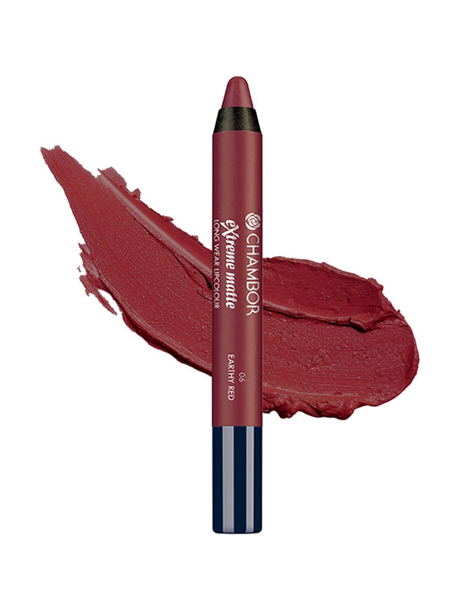 CHAMBOR Extreme Matte Long Wear Lipcolour 06 Earthy Red - 2.5 gm
