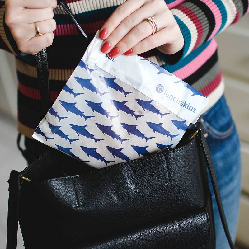 Lunchskins Recyclable & Sealable Paper Sandwich Bags - Shark - 50ct