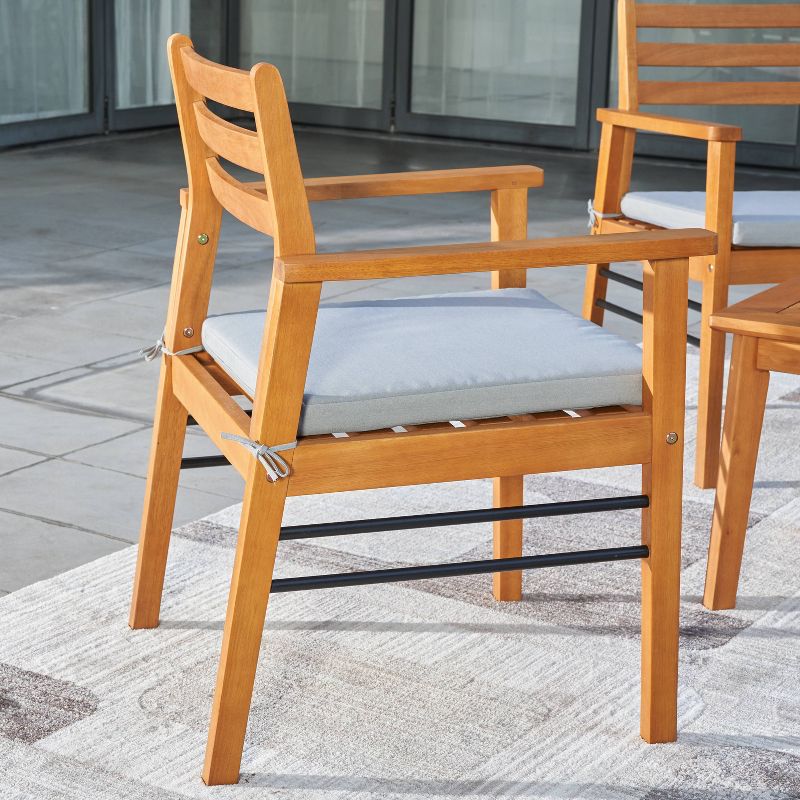 Gloucester Contemporary Wood Patio Dining Chair - Vifah