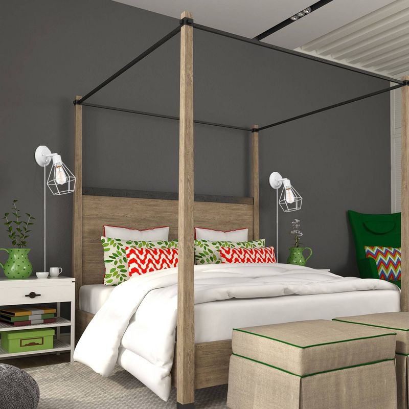 Verdun 1-Light Plug-In/Hard Wire Wall Sconce White - Globe Electric