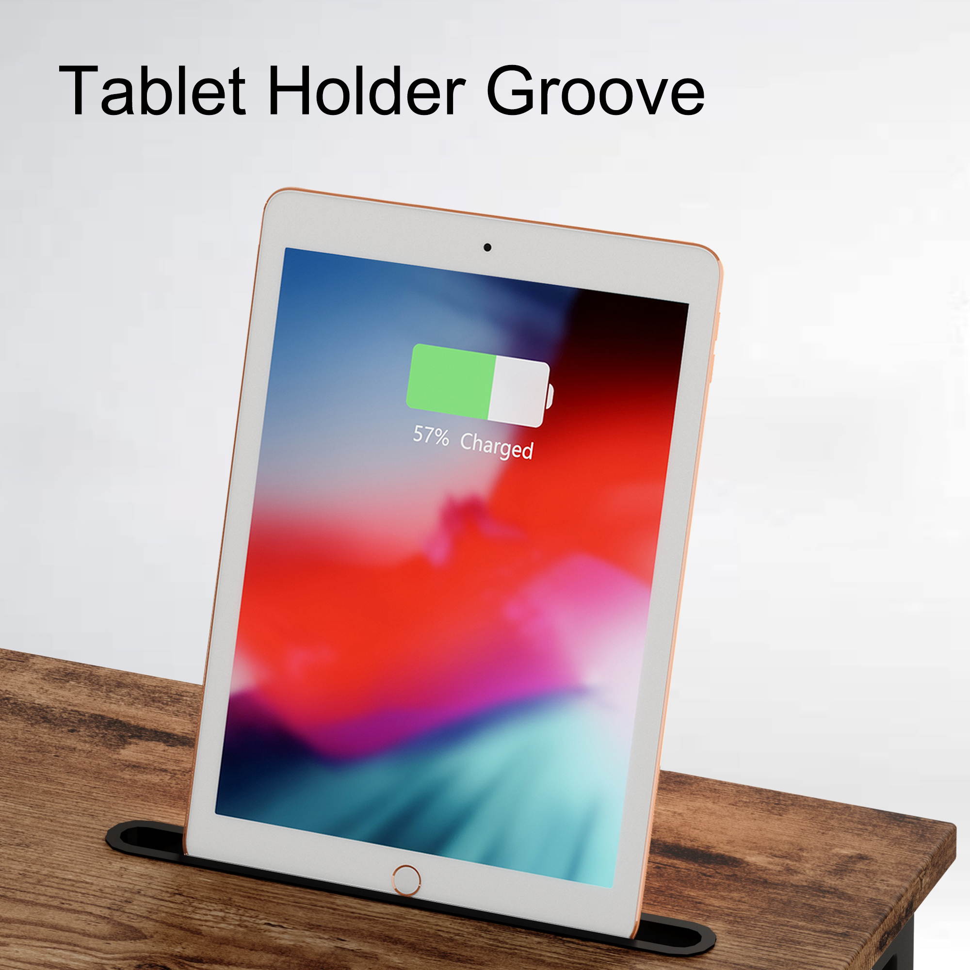 Bestier Computer Desk 47 Inch Office Desk Study Writing Desk, Simple Modern Style Laptop Table with Storage Bag & 3 Little Hook, Retro Gray Top