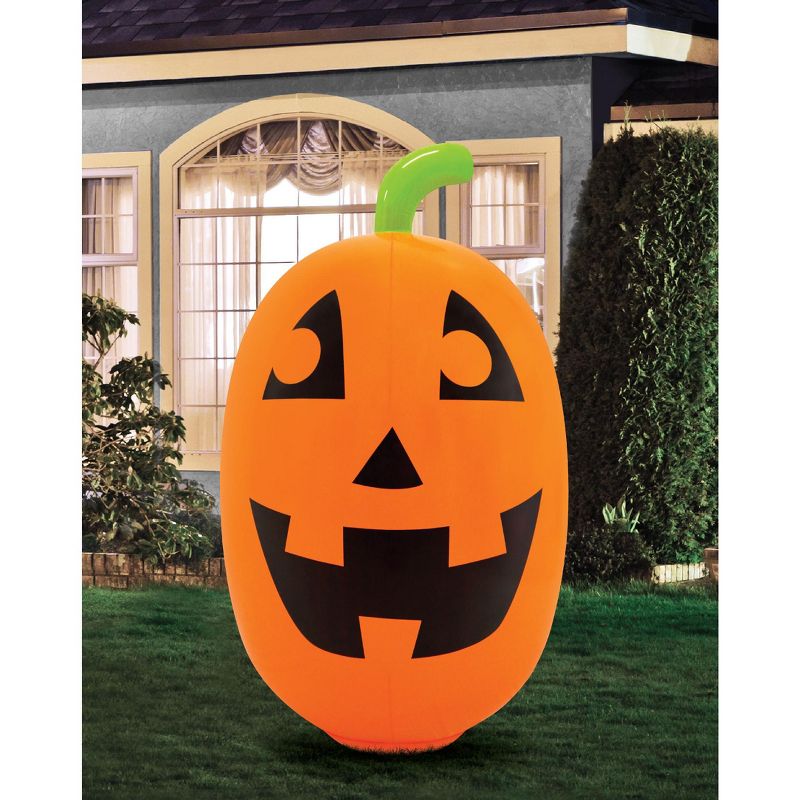 Occasions 3.5' Tall PVC Inflatable Pumpkin, 3.5 ft Tall, Orange