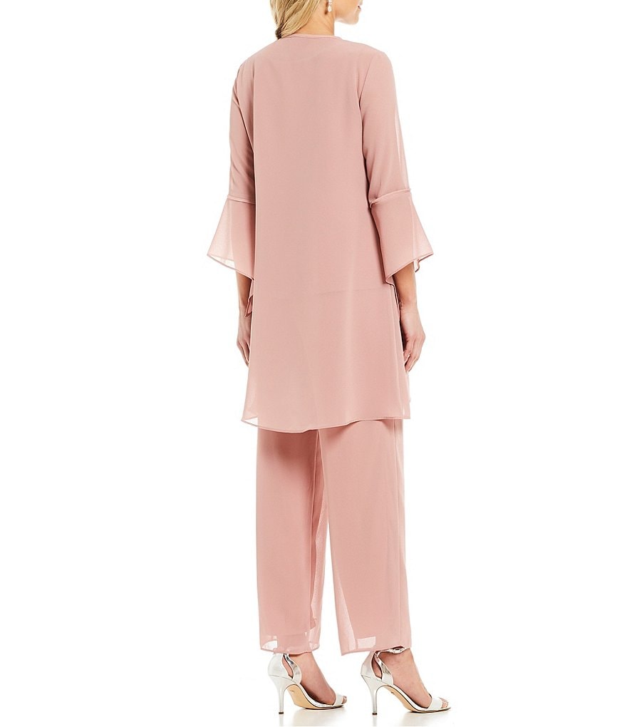 Le Bos 3-Piece Bell Sleeve Duster Pant Set