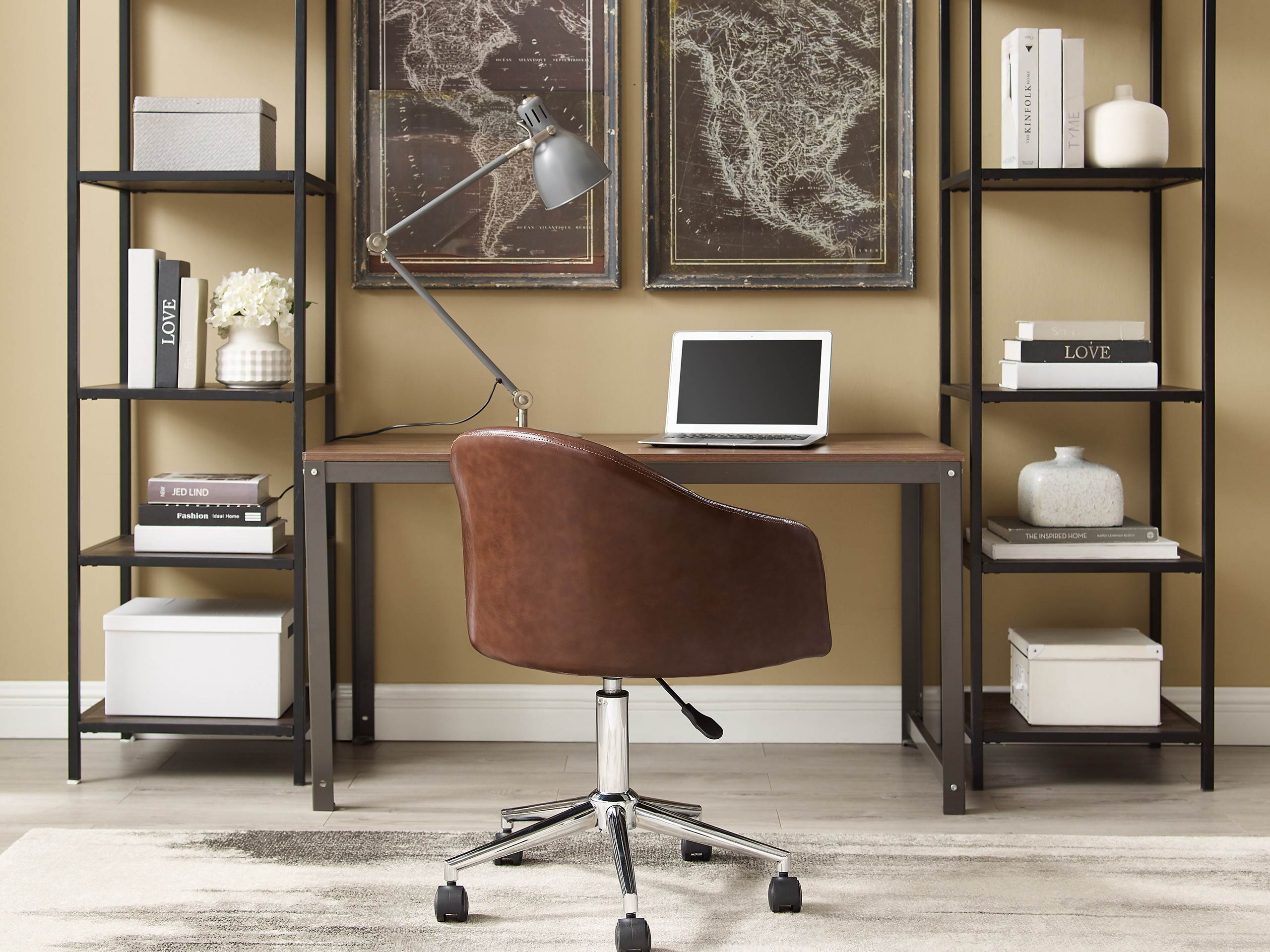 Art leon Modern Faux Leather Adjustable Office Desk Chair With 360 degrees fuction