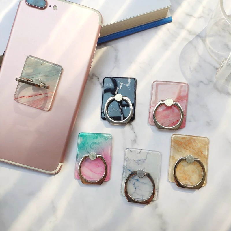 Phone Holder Best Grip Stand Flash Drilling Marble Bracket Mobile Phone Holder Ring Stand Flexible 3D Expanding Tablets Mount