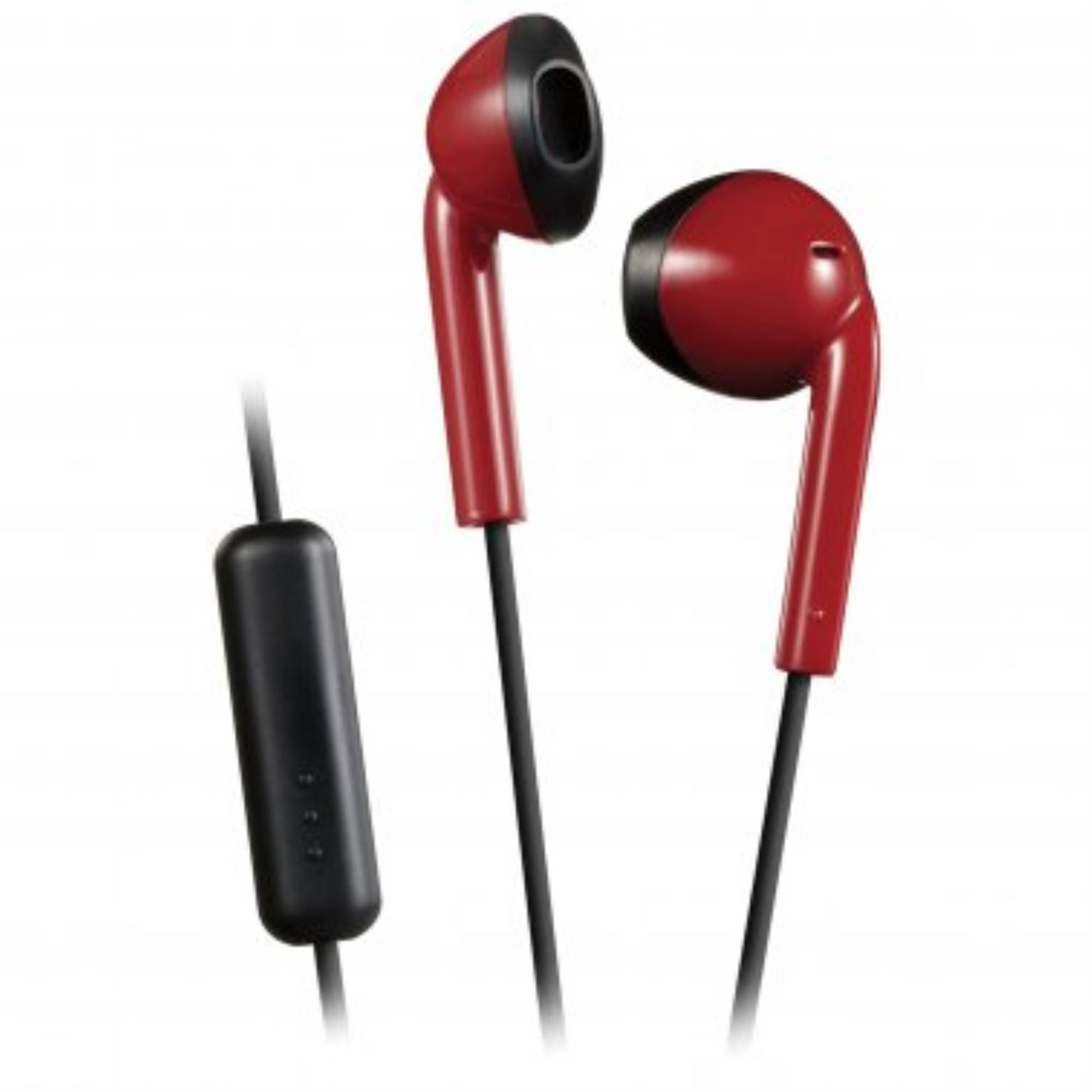 JVC HAF19MRB Retro Series Wired BT Earbuds (Red and Black)