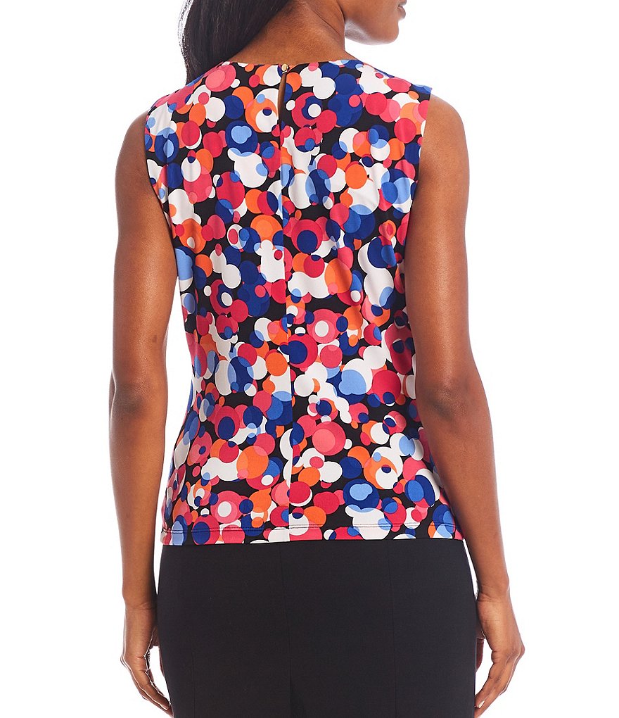 J.McLaughlin Durham Sleeveless Ruffle V-Neck Denim Blouse