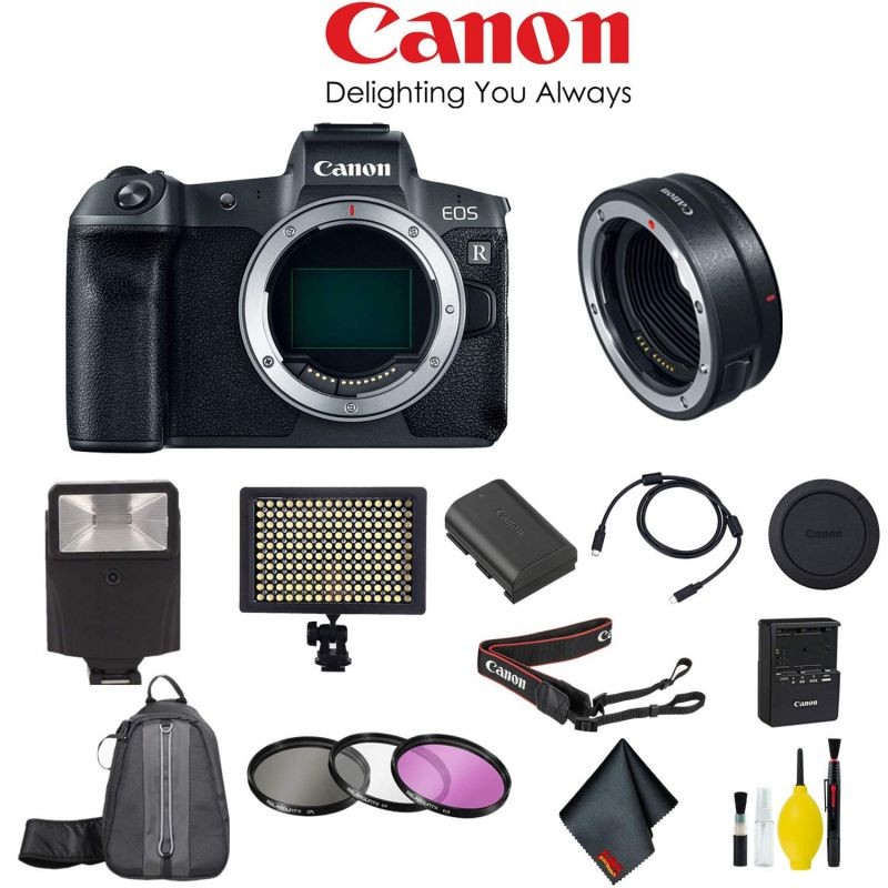 Canon EOS R Mirrorless Digital Camera with Mount Adapter EF-EOS R Kit, Intl - Daily Kit